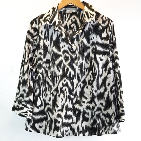 FoxCroft Wrinkle Free Fitted Patterned Shirt Sz 18 - Picture 1 of 6